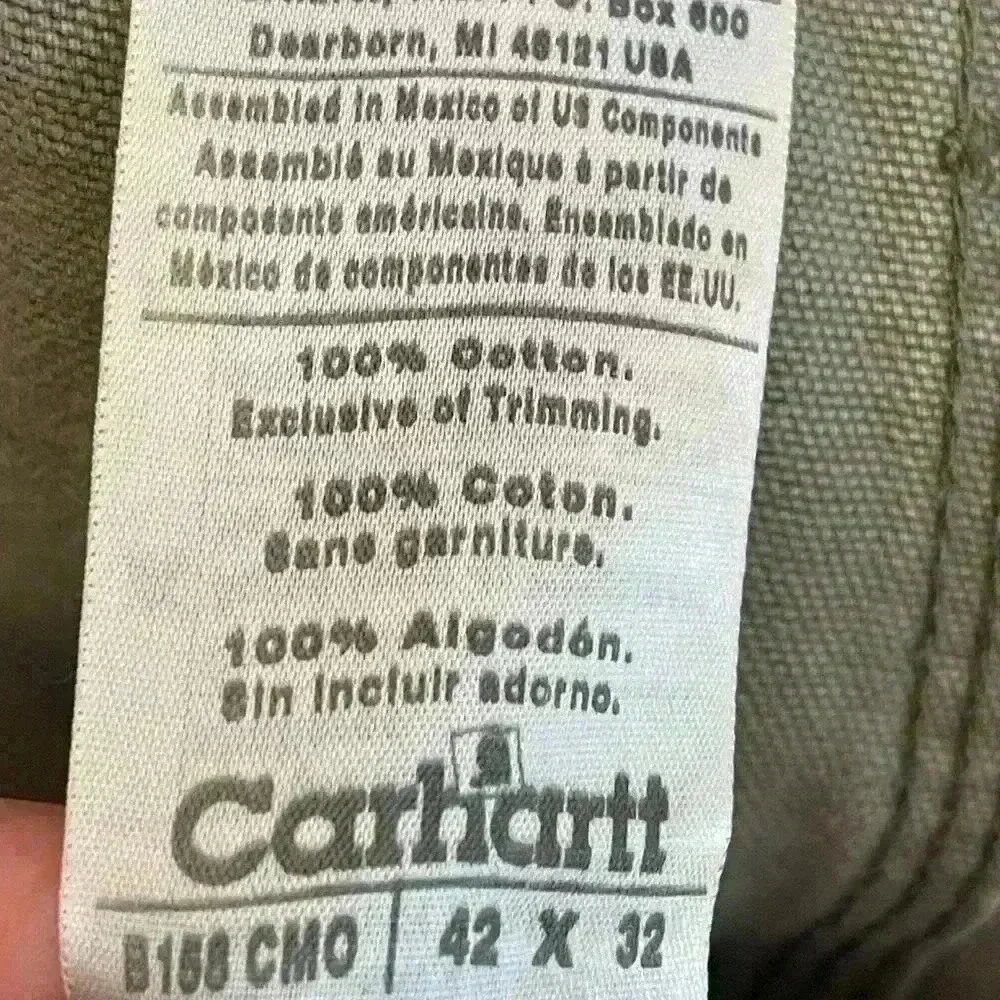 Carhartt B158 CMO 42x30 Realtree Hardwood Camo Dungaree Pants Carpenter